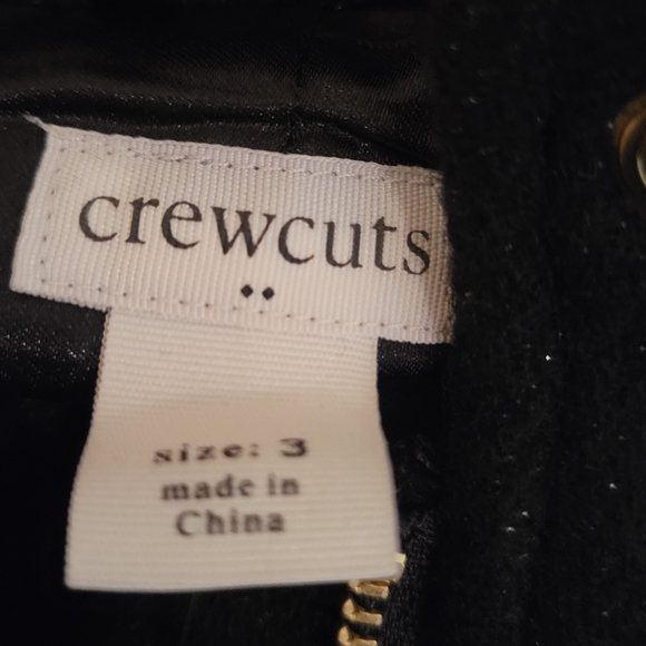 Crewcuts Sparkling Black Pea Coat - Picture 6 of 7